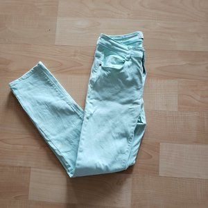 Zara Trafaluc skinny jeans for girls, size 2 mint color. Zara we're denim wear